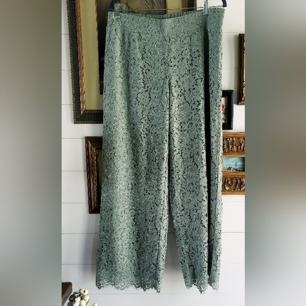ISAAC MIZRAHI Lace Pants, Size M